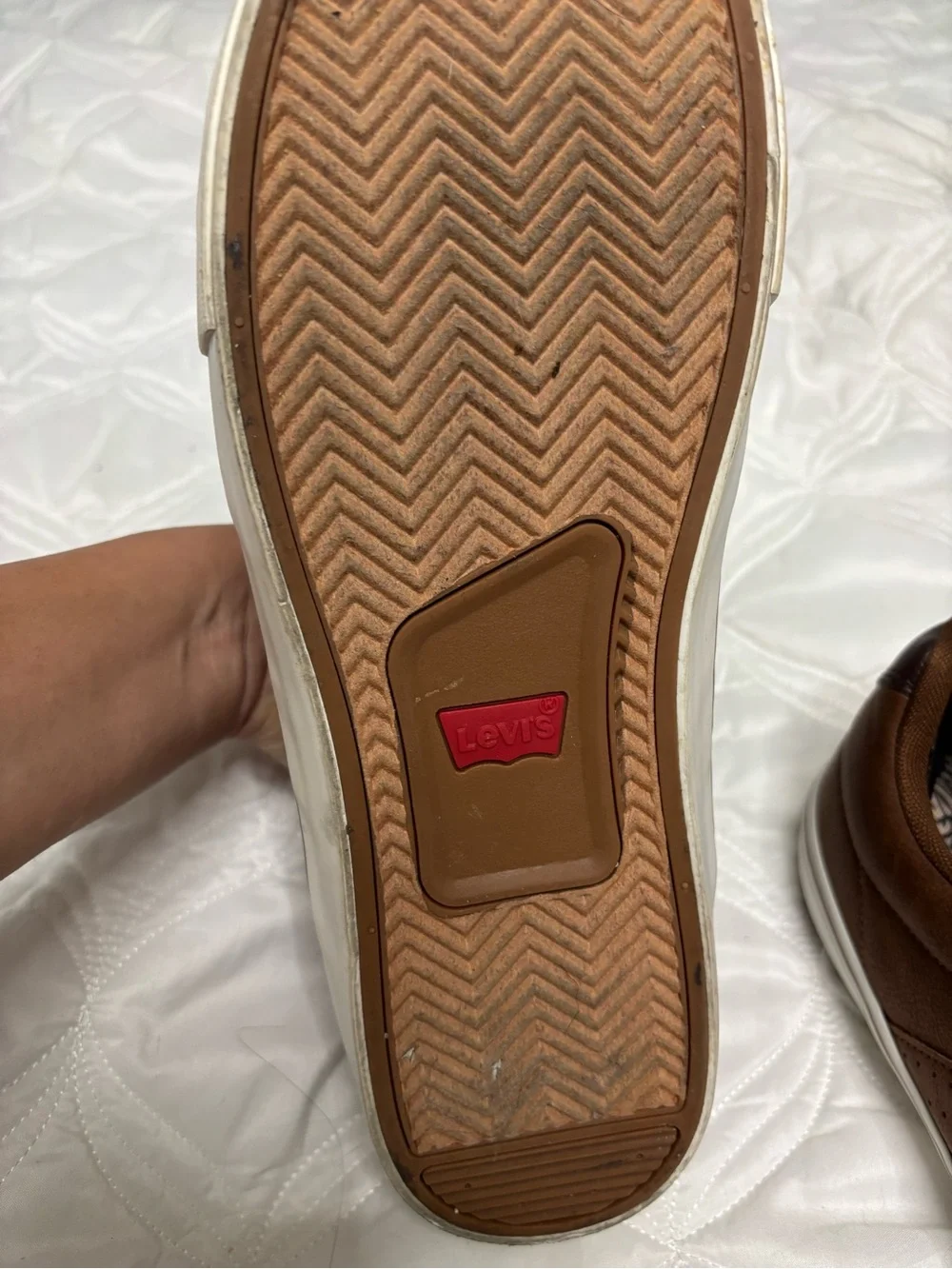 Levi's Brown and White Men's Low-Top Sneakers